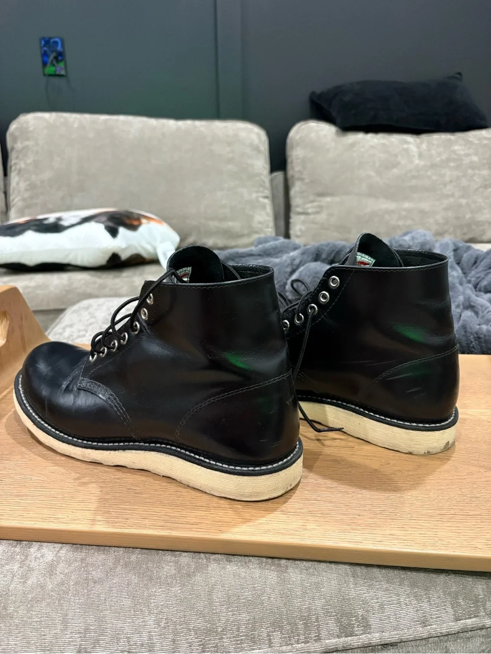 Red Wing 8823 x Freak Rare Special Edition- Black Glass Leather- 8.5 D- seconds